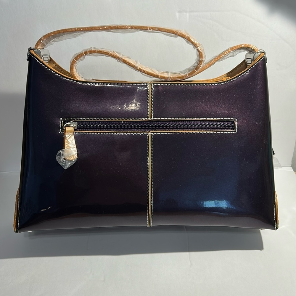 Tosca vintage handbag purple. NWT.  Purple, beige, shoulder bag, purse.